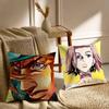 JoJo's Bizarre Adventure Pillow Case Sofa and Living Room Decorative Cushion Covers Dust-proof and Mite-proof Invisible Zipper