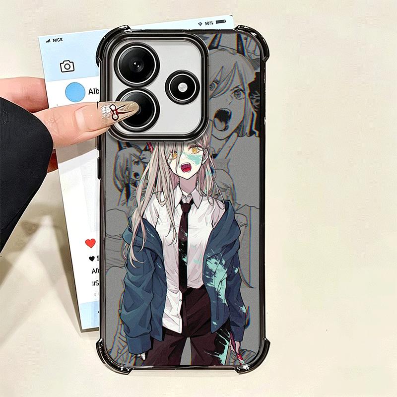 Anime Character Power CSM Soft Phone Case For Xiaomi Poco X7 X8 Pro Max X6 X5 X3 F8 Ultra F7 M8 M7 M5S Redmi 15C 15A 15 14C 13C