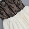 Spring Women's Fashion Is Sexy Slim-fit Lace Patchwork Contrast Color Top Dress