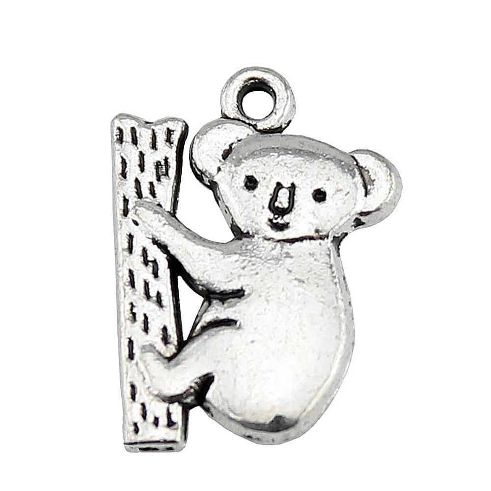 Bear Pendants Metal Animal Charms Panda For DIY Bracelet Necklace Earrings Accessories
