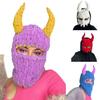 Halloween Balaclava Little Devil Hat Devil Horn Balaclava Masquerade Halloween Party Hat Funny Hooded Beanie Mask
