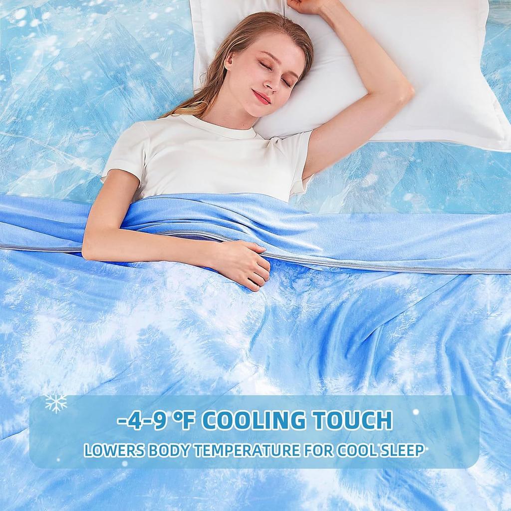 Cooling Blanket For Sleepers Summer Blanket To Keep Adults Cool For Night Sweats Lightweight Breathable Bedding Queen