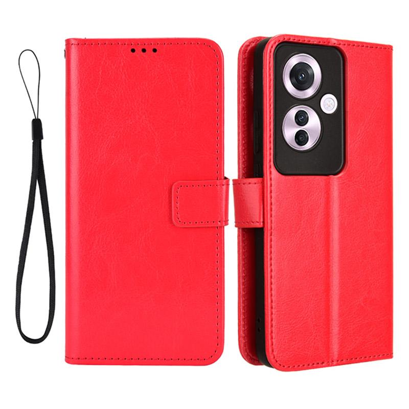 For Oppo Reno11 F 5G/F25 Pro 5G Case Crazy Horse Texture Leather Stand Phone Cover
