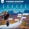Maxto M2 Motorcycle Intercom Helmet Bluetooth Pairs with All Continuous Simultaneous Radio Headphones, Brands, Auto-Answer, 12-Hour Operation,