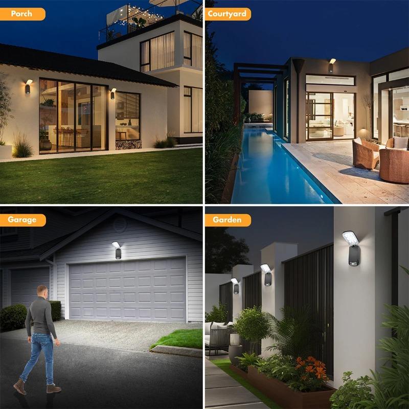 Foldable Solar Wall Light with Remote Control 3 Modes LED Solar Lamp IP65 Waterproof Outdoor Garden Wall Light