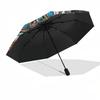 1pc Peacock Feather Mandala Artwork Umbrella with Plastic Handle,Suitable for All Seasons Home Travel Outdoor UmbrellaB1824