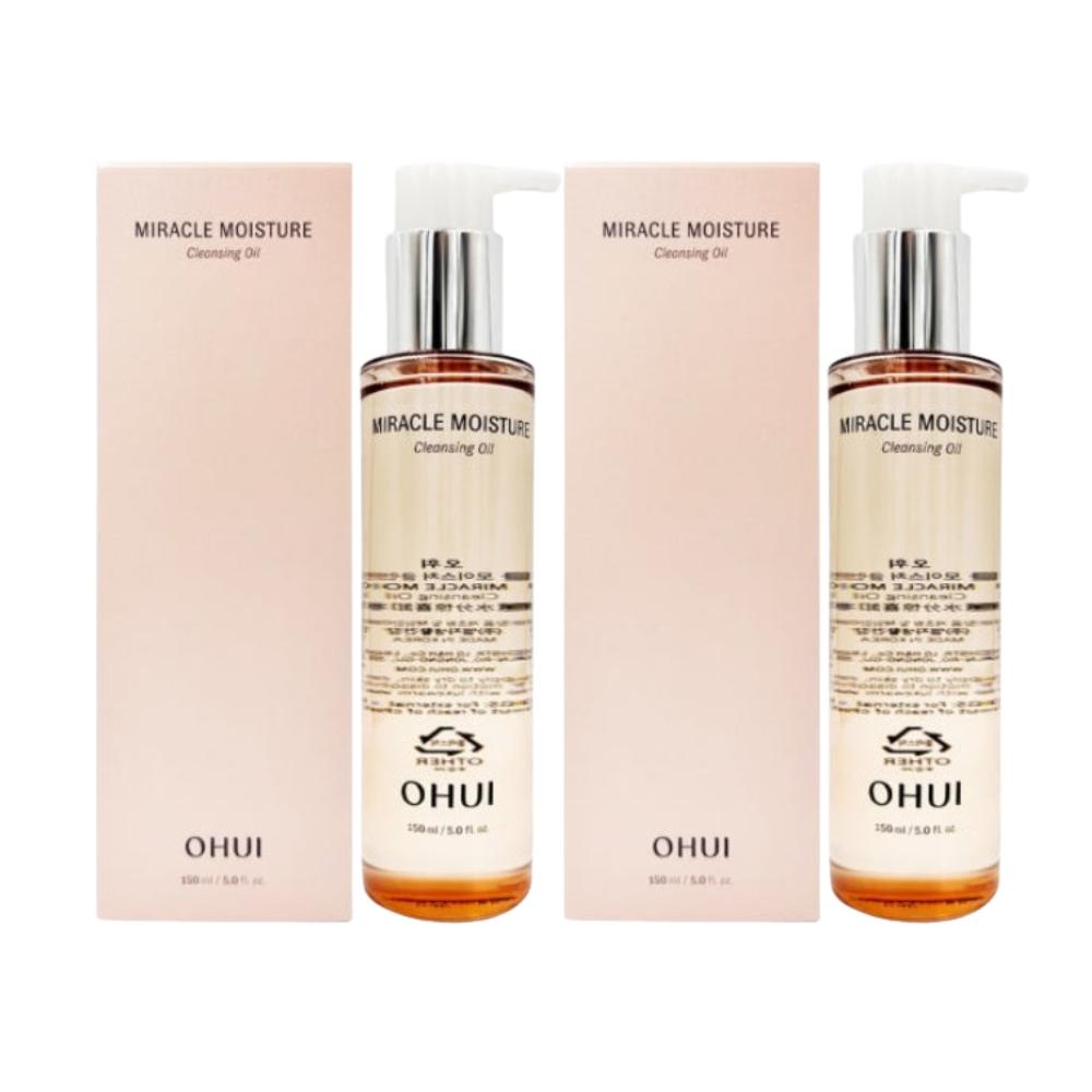 OHUI Miracle Moisture Очищающее масло 150 мл – Мягкое глубоко очищающее масло для чувствительной кожи, удаляет макияж и загрязнения с помощью розового барьерного комплекса 150ml 2ea