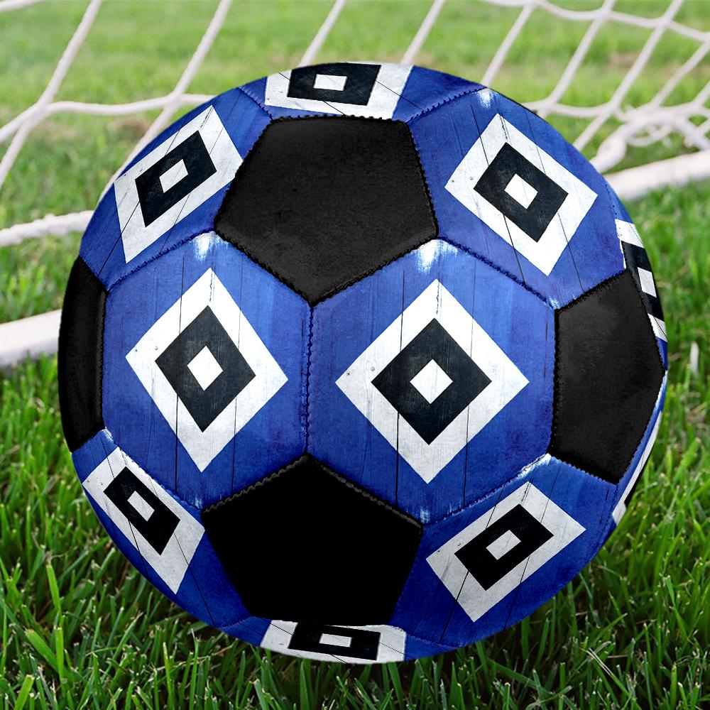 Pallone da Calcio Hamburger SV, colorato, adatto a tutte le età, cucito a macchina, materiale PVC, qualità da competizione, durevole e ad alto rimbalzo