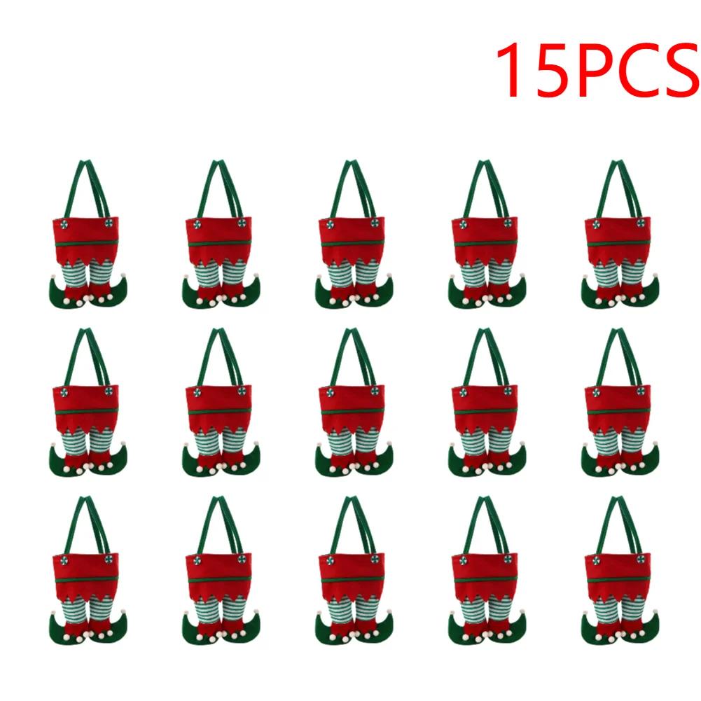 Christmas Elf Candy Bags Velvet Bags Santa Claus Pants Handbag Bags For Packaging Festival Party Decor Xmas Tree Decoration 2025