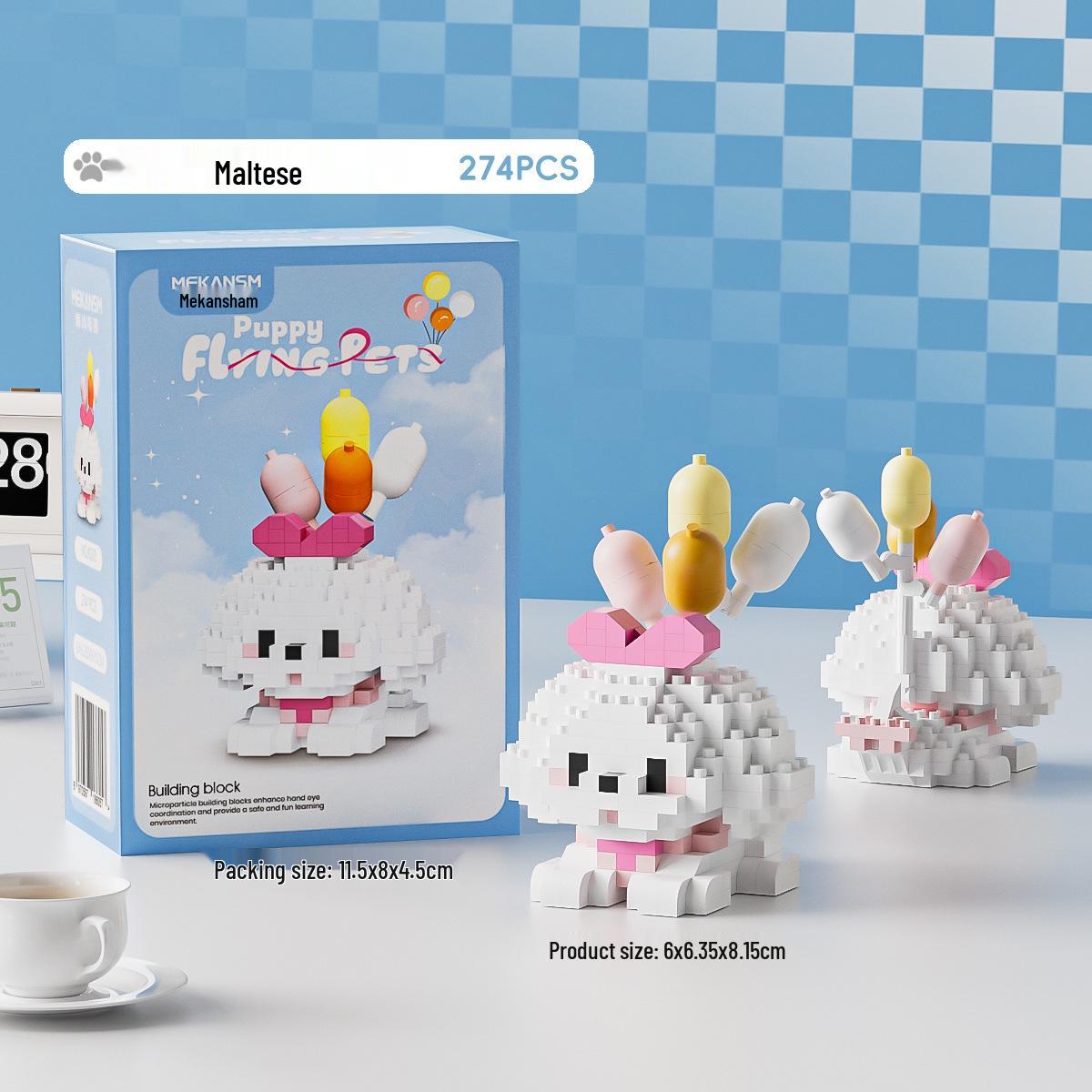 

Милый питомец собака и котенок микро-блоки образовательный набор игрушек, совместимый с Lego