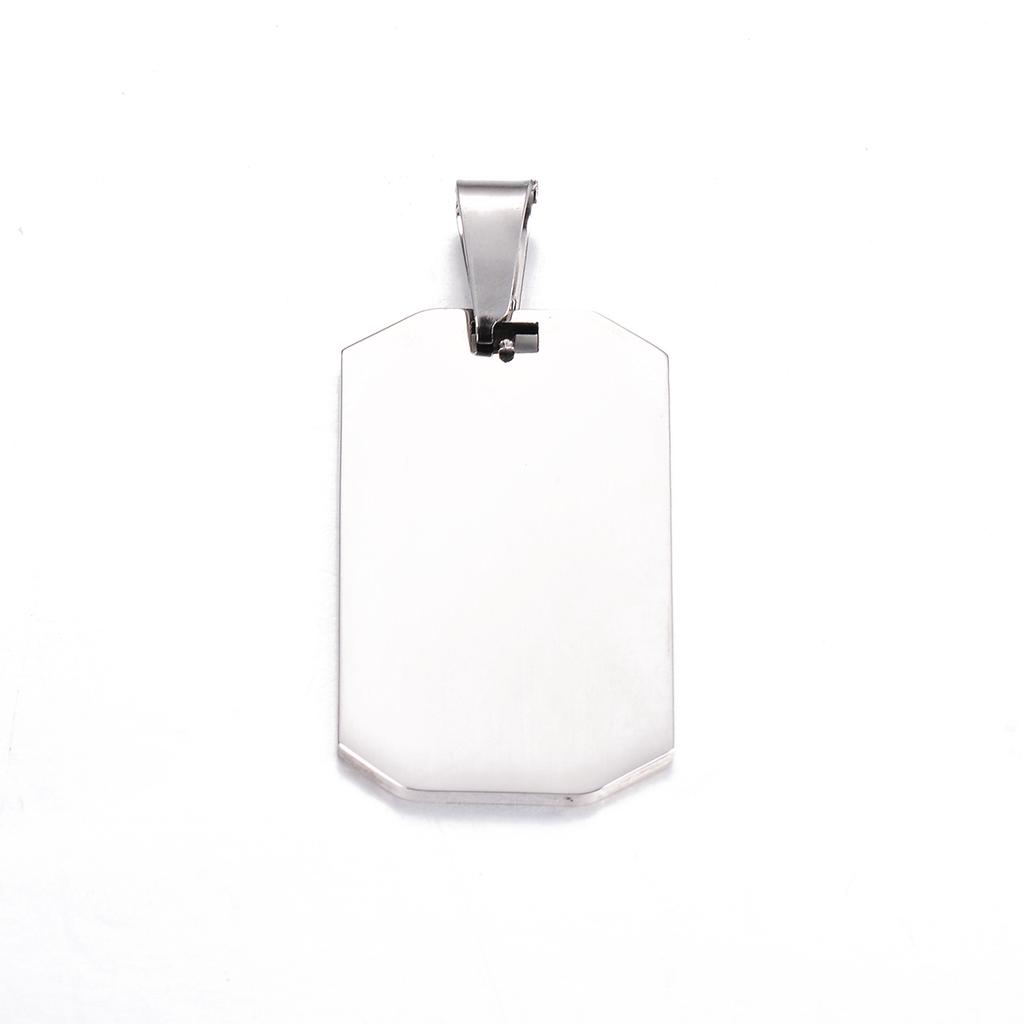 Wholesale 6pcs/lot Stainless Steel Octagon ID Blank Dog Tags Charm Military Army Pendant For Necklace Jewelry