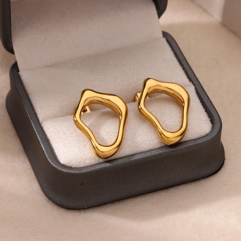 

Геометрические серьги-бабочки из нержавеющей стали с золотым покрытием k, серьги-пусеты, нишевый дизайн, серьги для женской индивидуальности, серьги-бабочки