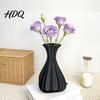 Artistic Container for Windowsill 3D Printed Fluted Curved Vase Minimalist Modern Decorative Flower Chic Table Vase Office Decor Sculpture