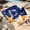 Custom Name Personalized Cosmic Bot Crew Print Beach Towel, for Trip Camping Beach Party Home Decor, Birthday Gift for Family & Friends