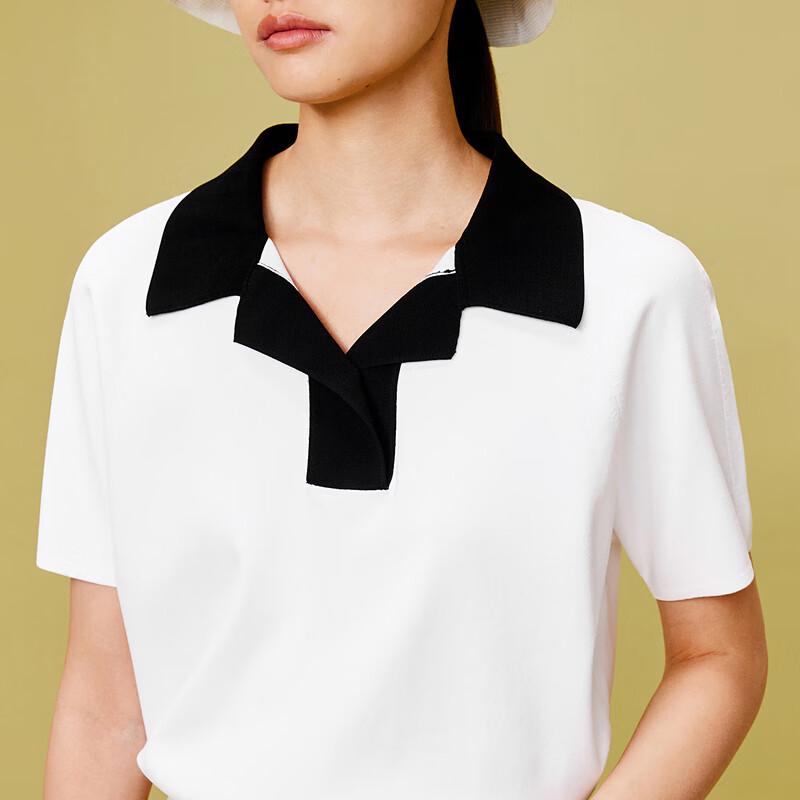 LESS 2024 Summer Casual Short Sleeve Knit Top