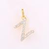 White Cubic Zirconia Pendant 925 Sterling Silver Gold Plated Jewelry Gift for Her