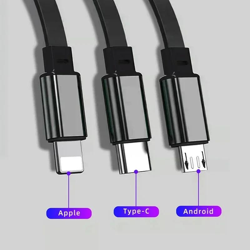 Car Interior Fast Charging Cable 3-in-1 Telescopic Charger for Opel OPC Astra Insignia Mokka Zafira Corsa Vectra C D Antara Car