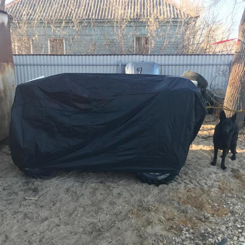 Quad Bike ATV Cover Universal 190T Waterproof Dustproof Motorcycle Vehicle Scooter Kart Motorbike Covers M L XL XXL XXXL Black