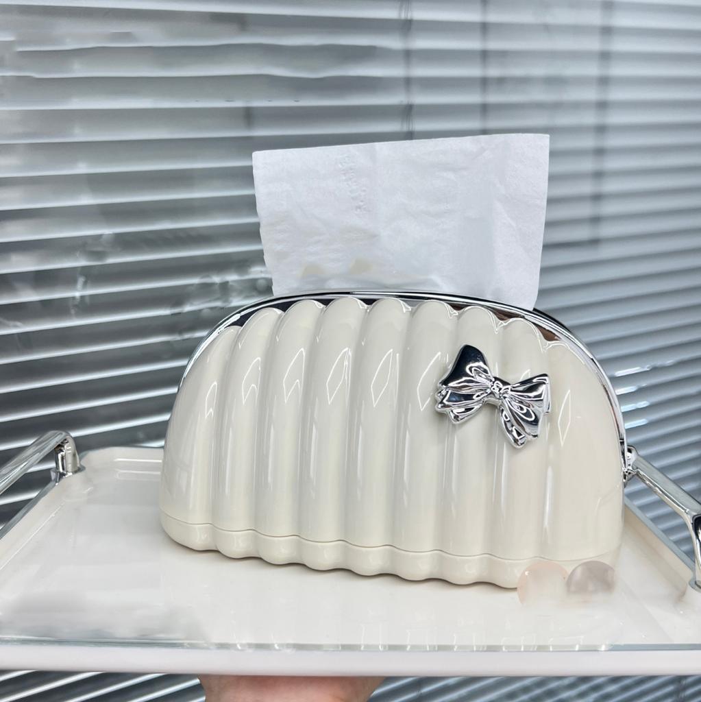 Creative Shell Tissue Box Living Room Dining Table Ceramic Tissue Box Decoration Modern Home Decoration Art Napkin Tissue Holder