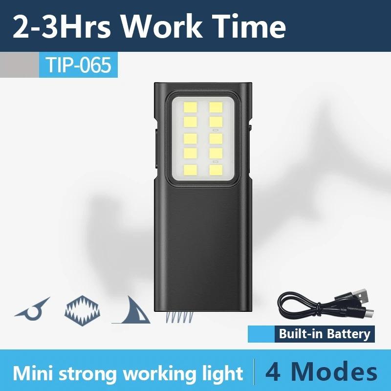 COB Flashlights 4 Lighting Modes Torch USB Rechargeable EDC Flashlight WIth Pen Clip Strobe for Fishing Camping Repair Torch