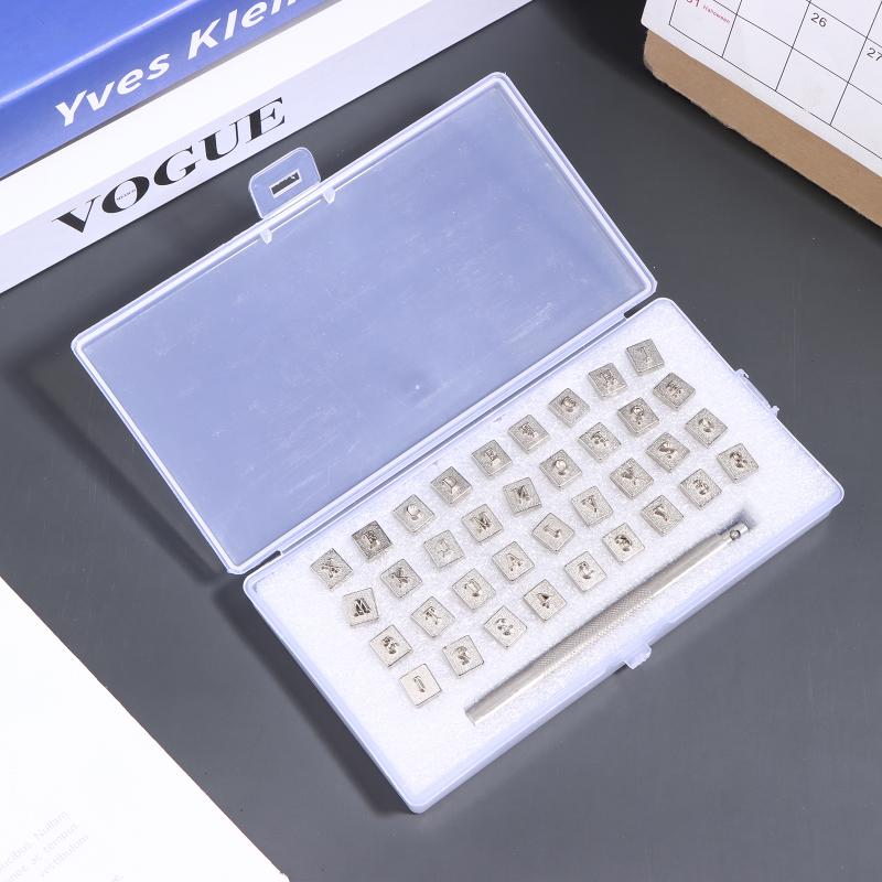 New 36Pcs/Set Stainless Steel Alphabet Number Stamp Punch Tools Kit DIY Craft Leathercraft Hole Punching Tools Kit