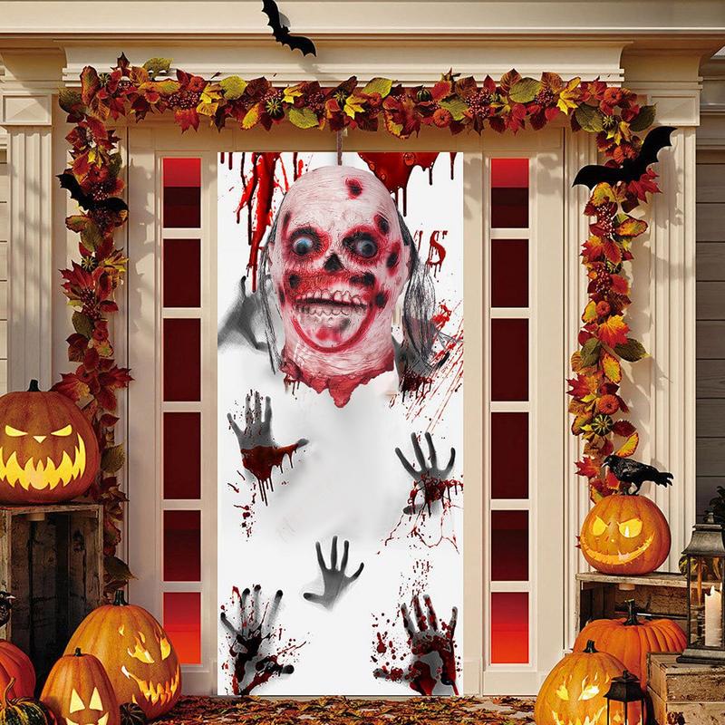 Severed Face Halloween Prop Bloody Face Latex Decoration Scary Realistic Party Props Festive Odorless Cut Face Corpse Face Prop