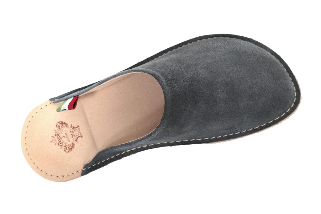 UMAYA Room Leather Genuine Made in Size S [Orobianco] Shoes, Slippers, Leather, Japan, Unisex, Gray/Suede,
