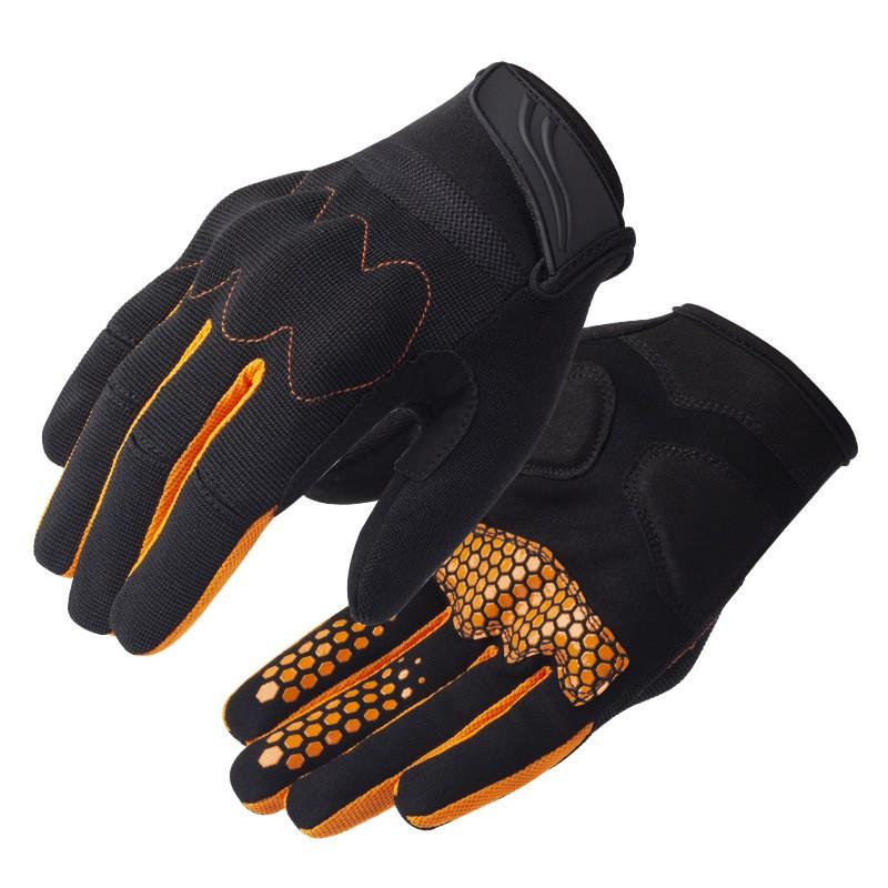 Unisex Full Finger Cycling Gloves Mountain Road Bike Riding Anti-Slip Touchscreen Lightweight Nylon