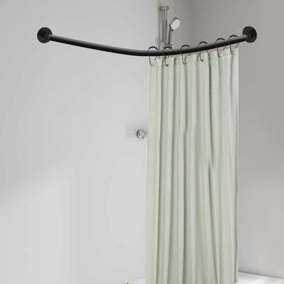 Asta per Tenda Doccia ad Angolo in Acciaio Inossidabile a Forma di L Senza Foratura Asta Telescopica Angolare per Doccia Vasca da Bagno