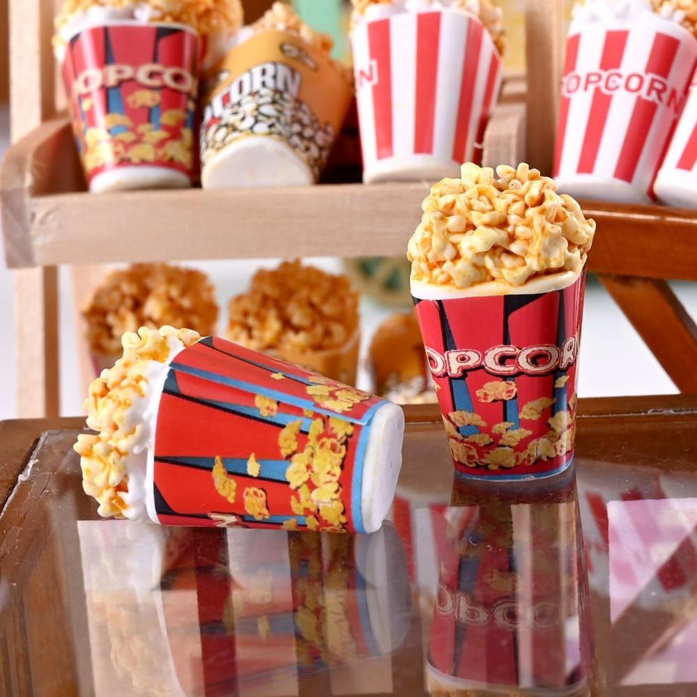 Miniature Simulation Three-dimensional Barrel Popcorn DIY Earring Accessories Material Micro Landscape Props Resin Food Play