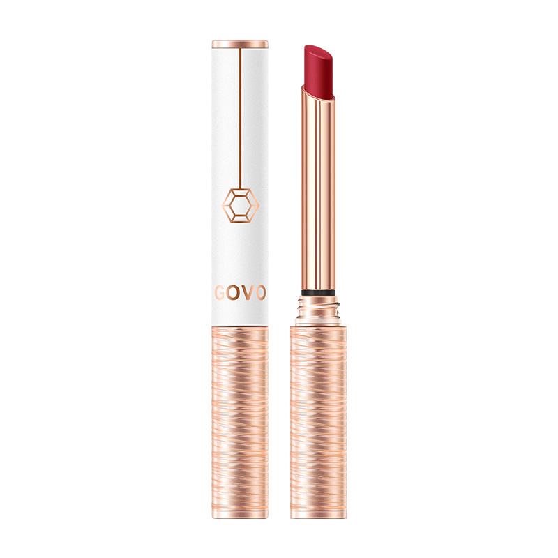 GOVO Velvet Matte Waterproof Lipstick In Cinnamon Milk Tea - Long-Lasting, Non-Fading, Non-Stick, Whitening Effect.