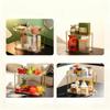  2/3 Tiers Kitchen Countertop Organizer Plastic Storage Rack Large Capacity Drying Cup Holder Tea Coffee Mug Shelf