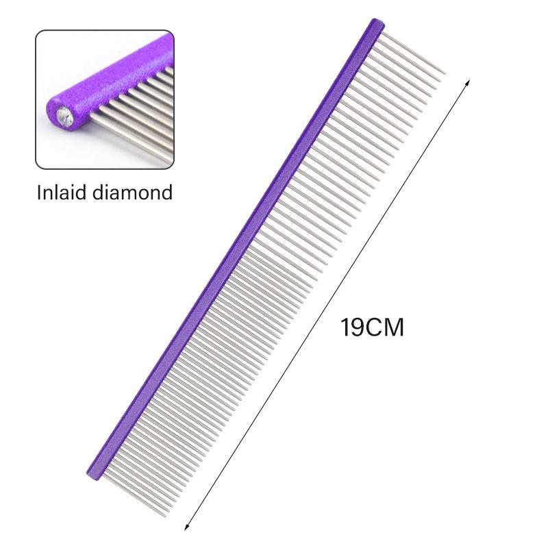 Light Aluminum Pet Comb 6 Colors Optional Professional Dog Grooming Comb Puppy Cleaning Hair Trimmer Brush Pet Accessories