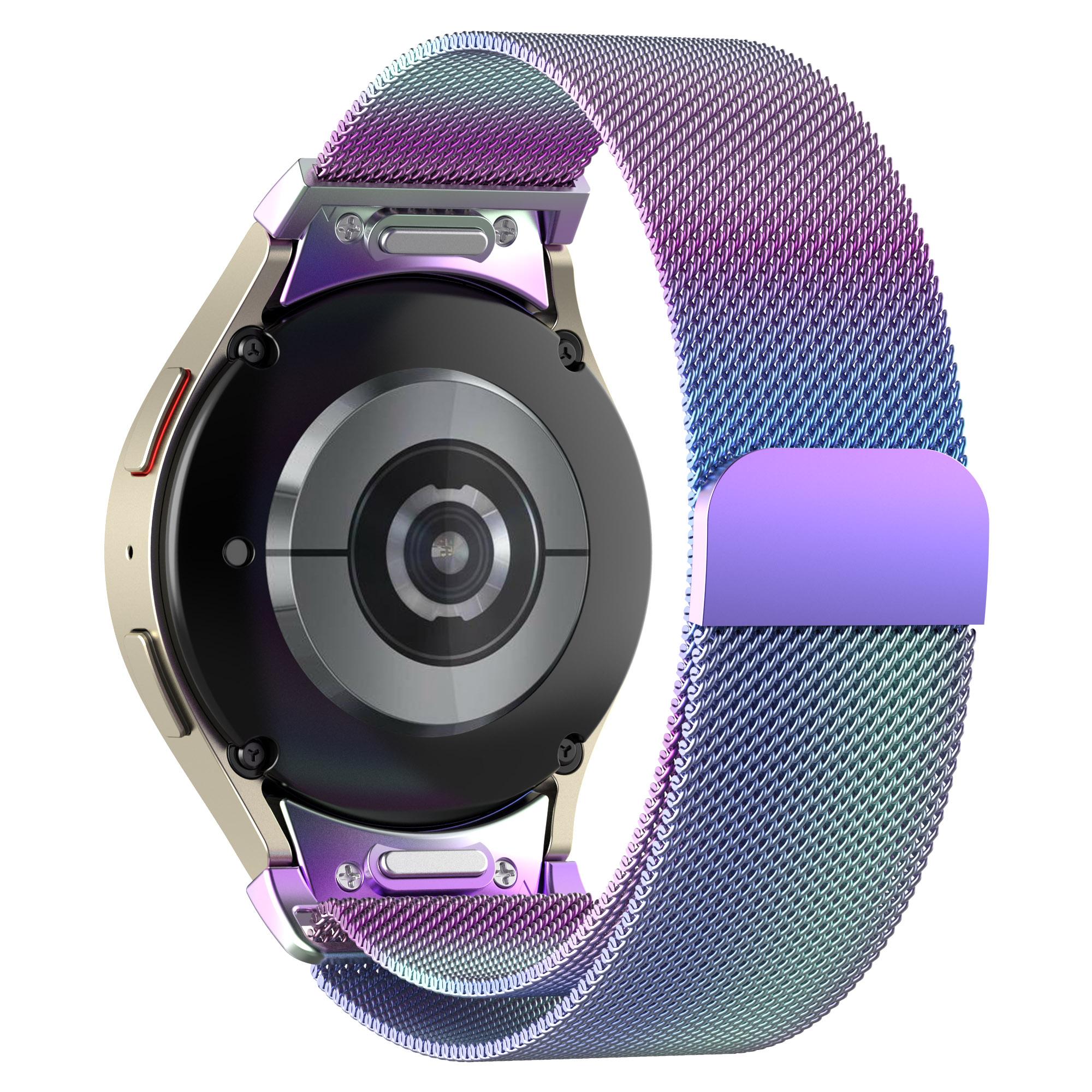 

For Samsung Galaxy Watch FE 40mm/Watch6/6 Classic/Watch 5/5Pro/Watch4/4 Classic Stainless Steel Watchband Watch Strap Colorful