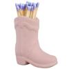 Cowboy Boot Match Holder Ceramic Match Jar Cute Boot Match Holder Portable Multipurpose Matchstick Holder Indoor Decoration
