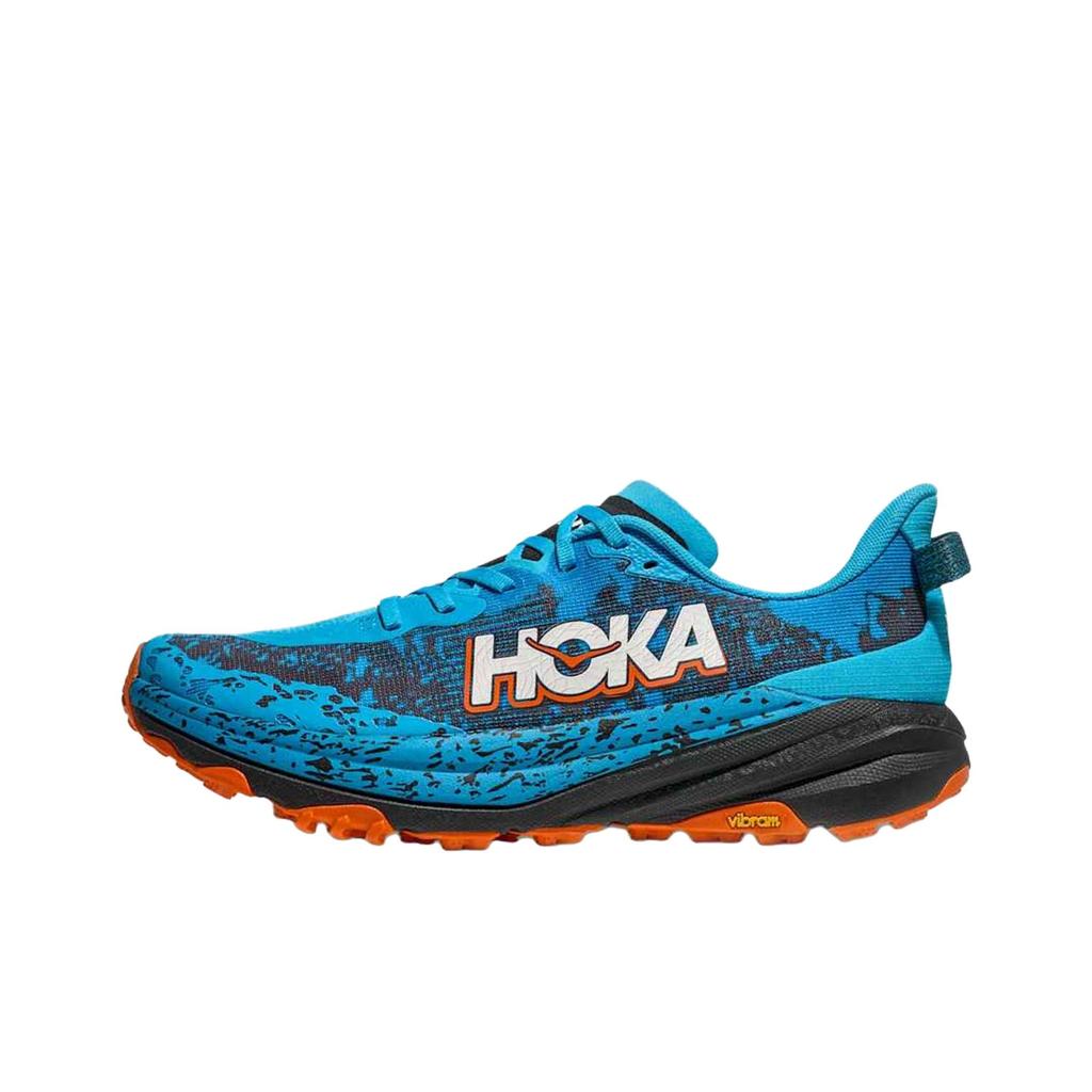 HOKA One One Speedgoat 6 Bequeme Weiche Atmungsaktive Stützende Leichte Trailrunning-Schuhe Herren Sneaker Blau 1147791-SWRD