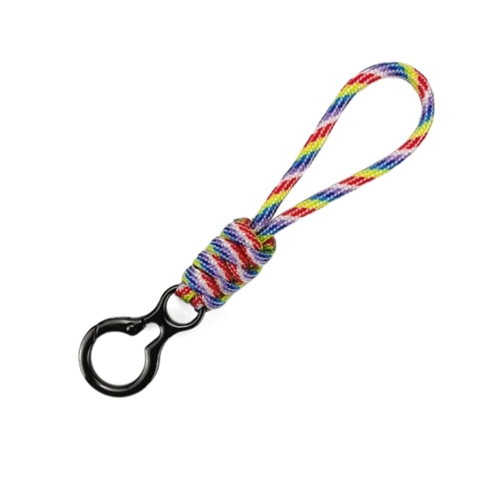 Bag Pendant Paracord Keychain Anti-lost Braided Woven Keychain Umbrella Rope Keyring  Car Trinket