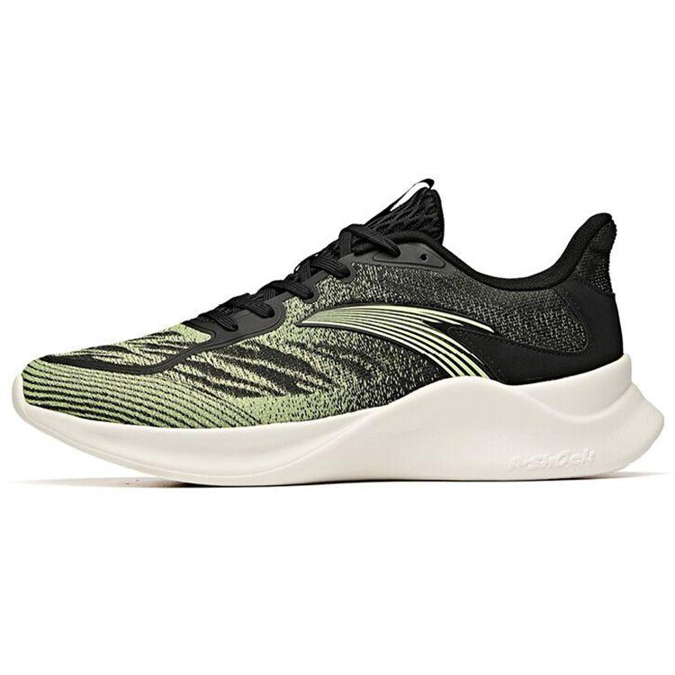 Anta Flyknit Low Top Running Shoes Men Sneakers Black Yellow 112035555-1