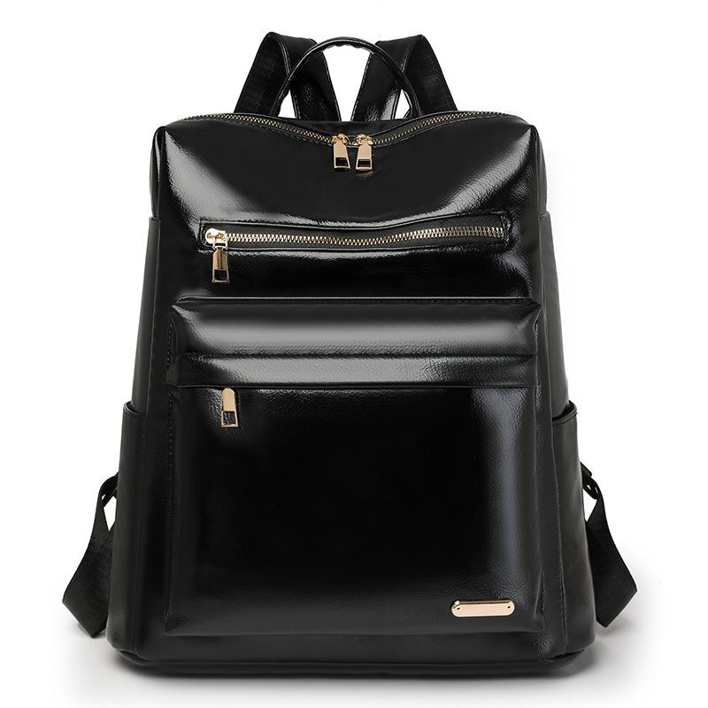 Fashion PU Backpack for Women Large Capacity Fashionable Simple Commuting Women Travel Backpack