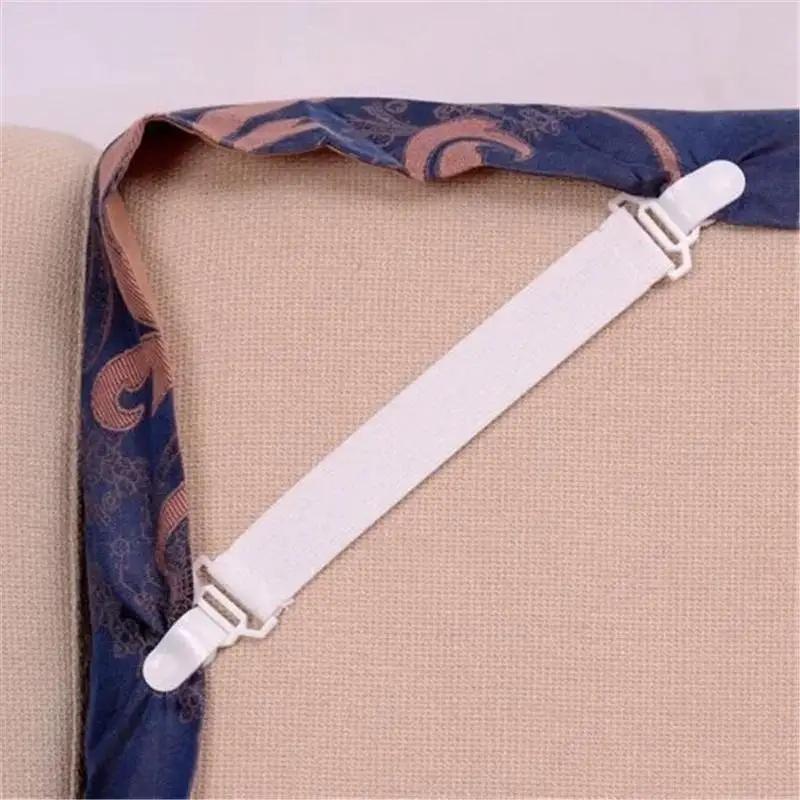 4pcs/Set Bed Sheet Fasteners Mattress Cover Blankets Grippers Clip Holder Bed Fastener Elastic Straps Fixing Slip-Resistant Belt