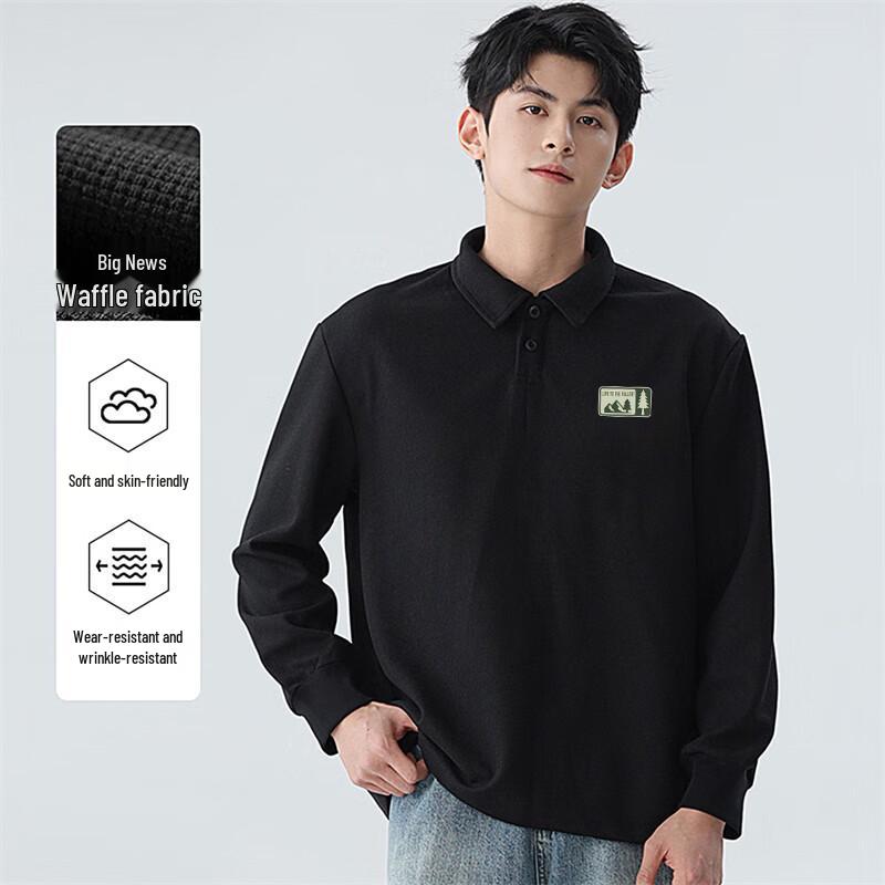 Baleno Men's Heavyweight Waffle Polo Shirt