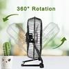 USB Powered Desktop Fan 4/6/8 Inch 2 Speed Adjustable 4 Blades 360° Rotation Portable Electric Fan for Home Office Computer
