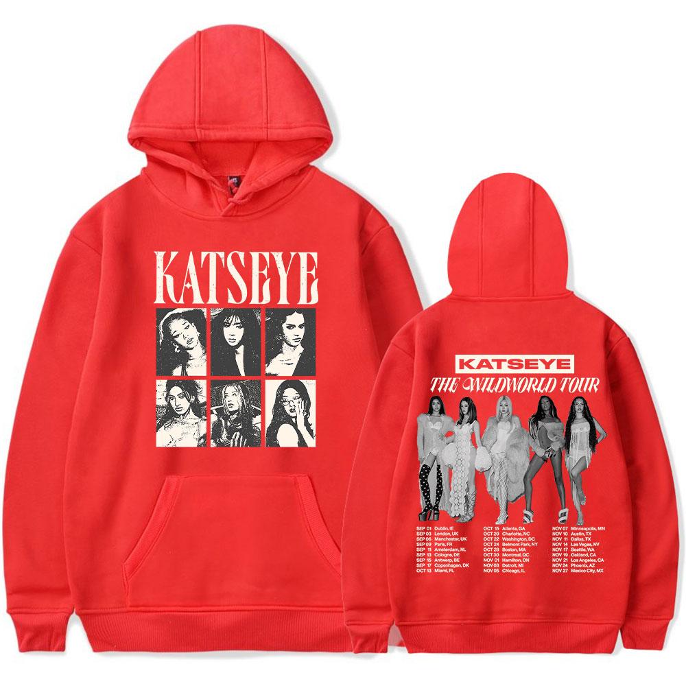 Katseye The Wildworld Tour 2026 Merch Hoodies Cosplay Women Men Fashion Long Sleeve Sweatshirts