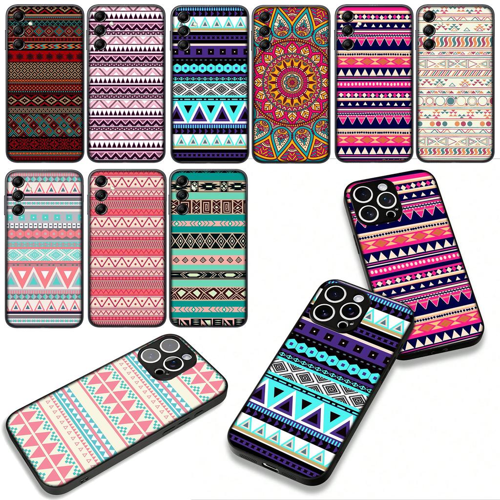 Aztec Tribal Tribe Colorful Flower Phone Cover Case for Apple iPhone 17 16 11 Pro XS Max XR 6 7 8 Plus + 16E SE Casing