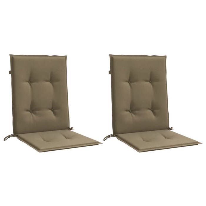 VidaXL Set of 2 Low Back Chair Cushions, Balcony Pillows, Seat Cushions Patio Garden Terrace Outdoor, 4002469