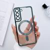 Suitable for Samsung S24 Electroplated Transparent Mobile Phone Case Full Inclusive Lens Film S22ultraCD Pattern Magnetic S23 Soft Case