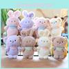 Delightful Bunny Plush Keychain Soft And Cuddly Short Plush Stuffed Animal Key Holder