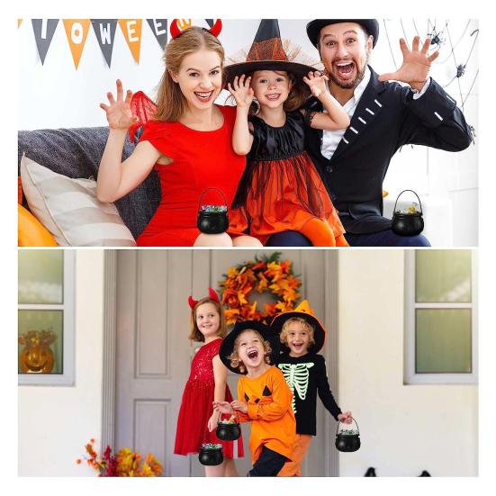 2 ks Halloweenské kbelíky na cukroví Čarodějnický kotlík Duch Dýně Lebka Vědro Trick or Treat Mísa na cukroví Party Potřeby Domácí dekorace