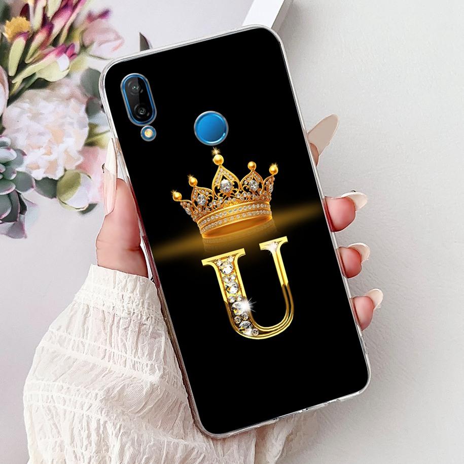 For Huawei P20 Lite Case Luxury Crown Letters Soft Silicone Cover For Huawei P20Lite Funda Nova 3e ANE-LX1 ANE-LX2 ANE-LX3 Coque