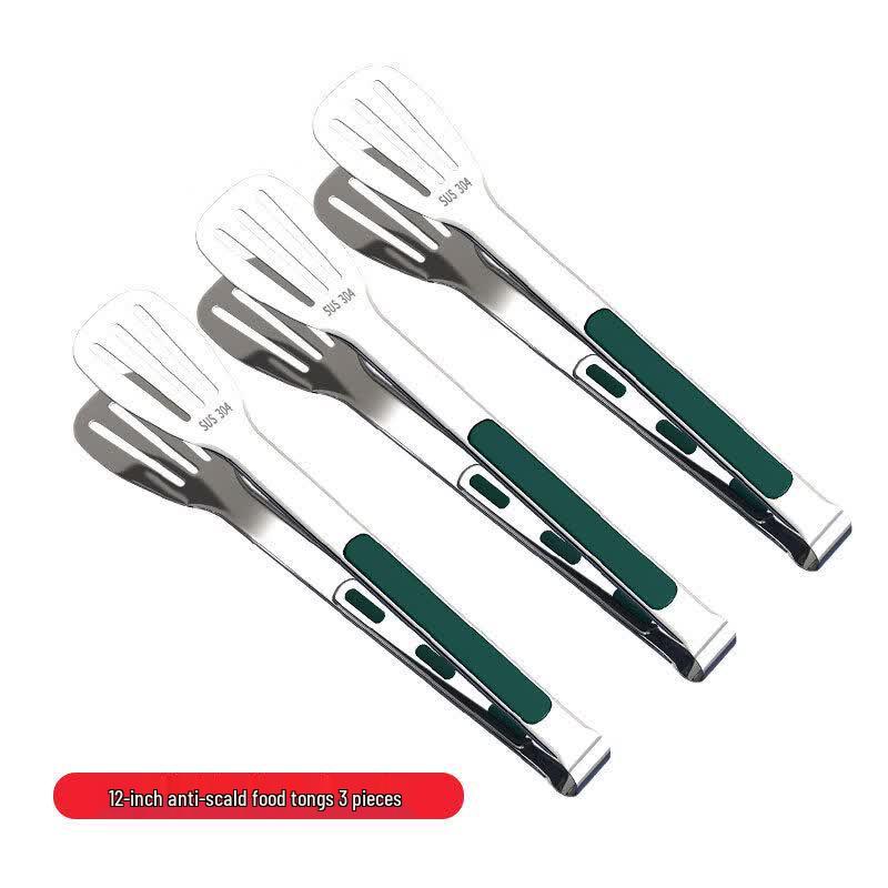 304 Stainless Steel Anti-scalding BBQ Food Tongs
